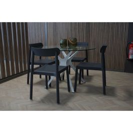 Silla de Jardín Garbar Elba Gris oscuro Polipropileno 50 x 53 x 80 cm 4 Unidades (4 Piezas)