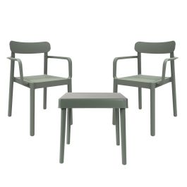 Conjunto de Mesa con Sillas Garbar Alba-Elba Gris 3 Piezas Precio: 170.89000005. SKU: B142HZSC64