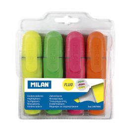 Pack con 4 marcadores fluorescentes punta biselada milan colores / modelos surtidos Precio: 3.95000023. SKU: S7906345