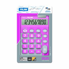 Blister calculadora duo 10 digitos rosa teclas grandes milan