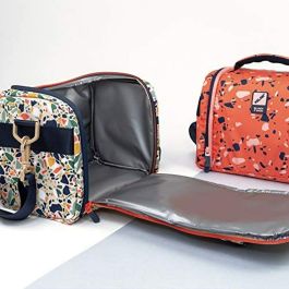 Milan Bolsa Isotérmica Porta Alimentos Gran Capacidad 5 L Diseño Terrazzo II Color Naranja