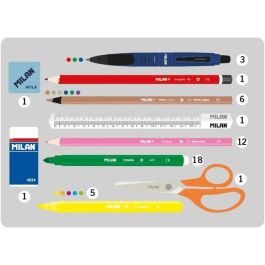Milan plumier 3 pisos con contenido serie especial fairy tale lila