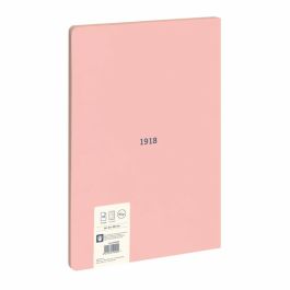 Cuaderno a4 cuadriculado encolado, rosa.