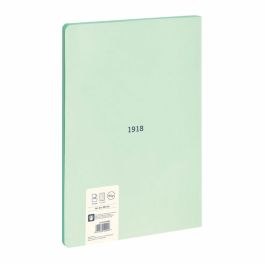 Cuaderno a4 cuadriculado encolado, verde.