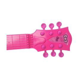 Guitarra Infantil Hello Kitty Electrónica Micrófono Rosa