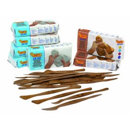 Jovi Pasta De Modelar Air Dry Endurece Al Aire Set 5U Art.85 + 2U Art.88 + 20 Moldeadores