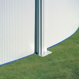 Piscina ovalada de pared de acero con chapa blanca 500 x 300 x 120 cm kit500eco gre