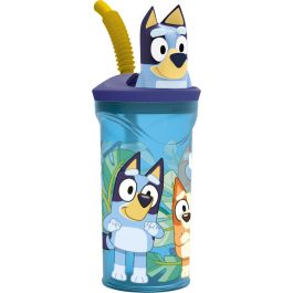 Vaso con Pajita Bluey Azul cielo PVC 3D 360 ml Precio: 10.50000006. SKU: B12493DD2E