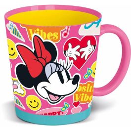 Taza Mug Minnie Mouse Flower Power 410 ml Plástico