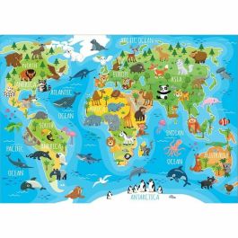 Puzzle 150 Mapamundi Animales 18115 Educa