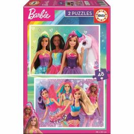 Set de 2 Puzzles Barbie Girl 48 Piezas 28 x 20 cm