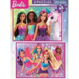 Set de 2 Puzzles Barbie Girl 48 Piezas 28 x 20 cm