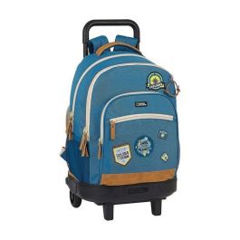 Mochila Escolar con Ruedas Compact National Geographic Explorer Azul Marrón Mochila Escolar con Ruedas Compact National Geographic Explorer Azul Marrón