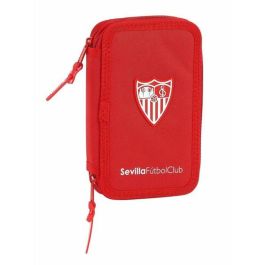 Plumier Doble Sevilla Fútbol Club M854 Rojo 12.5 x 19.5 x 4 cm (28 piezas)
