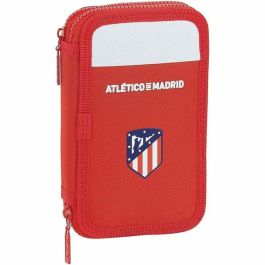 Plumier Doble Atlético Madrid M854 Blanco Rojo 12.5 x 19.5 x 4 cm (28 piezas)