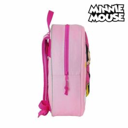 Mochila Infantil 3D Minnie Mouse Rosa (27 x 32 x 10 cm)