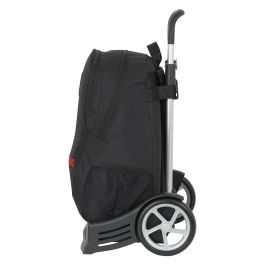 Mochila Escolar con Ruedas Atlético Madrid Negro Mochila Escolar con Ruedas Atlético Madrid Negro