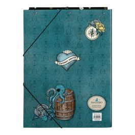 Carpeta Gorjuss Black Pearl Negro Turquesa A4 (26 x 33.5 x 2.5 cm)