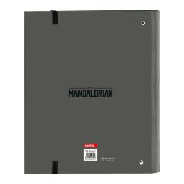Carpeta de anillas The Mandalorian A4 Negro Gris 27 x 32 x 3.5 cm (35 mm)