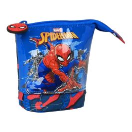 Estuche Cubilete Spider-Man Great power Azul Rojo 8 x 19 x 6 cm