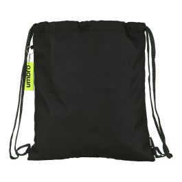 Bolsa Mochila con Cuerdas Umbro Essentials Negro Lima (35 x 40 x 1 cm)