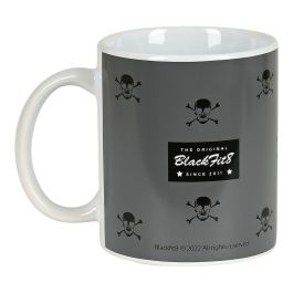 Taza Mug BlackFit8 Skull Cerámica Negro Gris (350 ml)