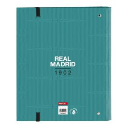 Carpeta de anillas Real Madrid C.F. Blanco Verde Turquesa 27 x 32 x 3.5 cm (30 mm)