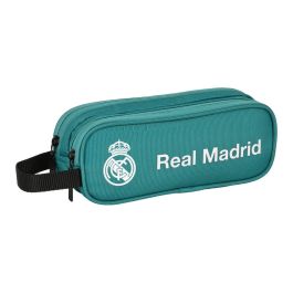 Estuche Escolar Real Madrid C.F. Blanco Verde Turquesa (21 x 8 x 6 cm)