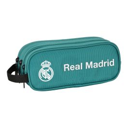 Estuche Escolar Real Madrid C.F. Blanco Verde Turquesa (21 x 8.5 x 7 cm)