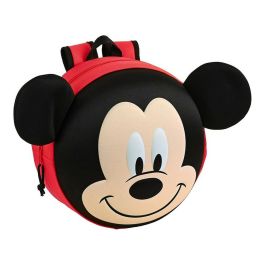 Mochila Infantil 3D Mickey Mouse Clubhouse Rojo Negro (31 x 31 x 10 cm)