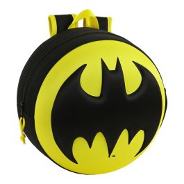 Mochila Infantil 3D Batman Negro Amarillo (31 x 31 x 10 cm)