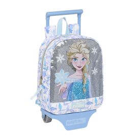 Mochila Escolar con Ruedas Frozen Memories Plateado Azul Blanco 22 x 28 x 10 cm Mochila Escolar con Ruedas Frozen Memories Plateado Azul Blanco 22 x 28 x 10 cm