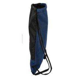 Bolsa Mochila con Cuerdas BlackFit8 Urban Negro Azul marino (35 x 40 x 1 cm)
