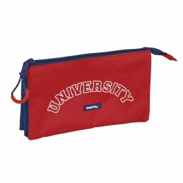 Portatodo Triple Safta University Rojo Azul marino (22 x 12 x 3 cm) Precio: 7.865000254099999. SKU: S4306877