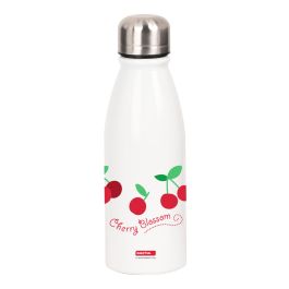 Botella de Agua Safta Cherry Rojo Blanco Metal (500 ml) Botella de Agua Safta Cherry Rojo Blanco Metal (500 ml)