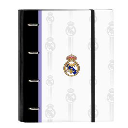 Carpeta de anillas Real Madrid C.F. Negro Blanco (27 x 32 x 3.5 cm)