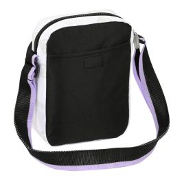 Bolso Bandolera Real Madrid C.F. Negro Blanco (16 x 22 x 6 cm)