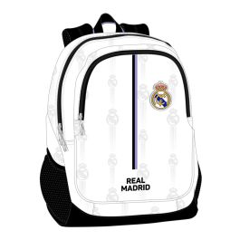 Mochila Escolar Real Madrid C.F. Negro Blanco (32 x 44 x 16 cm)
