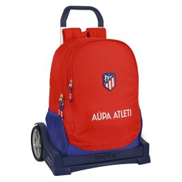 Mochila Escolar con Ruedas Atlético Madrid Rojo Azul marino 16 L