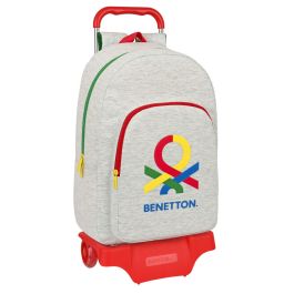 Mochila Escolar con Ruedas Benetton Pop Gris (30 x 46 x 14 cm) Precio: 33.94999971. SKU: S4308038
