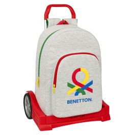 Mochila Escolar con Ruedas Benetton Pop Gris (30 x 46 x 14 cm) Precio: 34.95000058. SKU: S4308057
