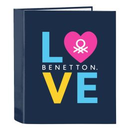 Carpeta de anillas Benetton Love Azul marino A4 (27 x 33 x 6 cm) Precio: 6.95000042. SKU: S4307988