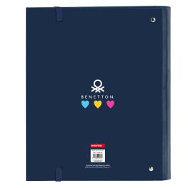 Carpeta de anillas Benetton Love Azul marino (27 x 32 x 3.5 cm)