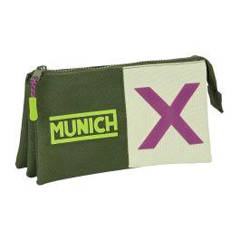 Portatodo Triple Munich Bright khaki Verde 22 x 12 x 3 cm