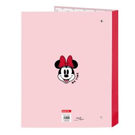 Carpeta de anillas Minnie Mouse Me time Rosa A4 (26.5 x 33 x 4 cm)