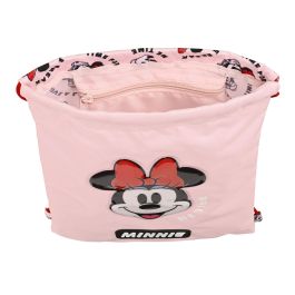 Bolsa Mochila con Cuerdas Minnie Mouse Me time Rosa (26 x 34 x 1 cm)