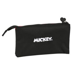 Portatodo Triple Mickey Mouse Clubhouse Mickey mood Rojo Negro (22 x 12 x 3 cm)