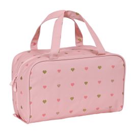 Neceser Escolar Glow Lab Hearts Rosa 31 x 14 x 19 cm