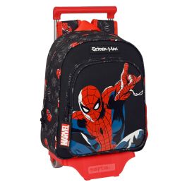 Mochila Escolar con Ruedas Spider-Man Hero Negro 27 x 33 x 10 cm
