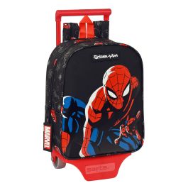Mochila Escolar con Ruedas Spider-Man Hero Negro 22 x 27 x 10 cm